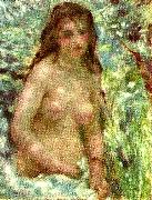 Pierre-Auguste Renoir naken flicka i solsken oil painting artist